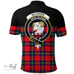 Scottish Ruthven Modern Clan Tartan Polo Shirt - Golf Special Style Scottish Plaid Tartan Plaid