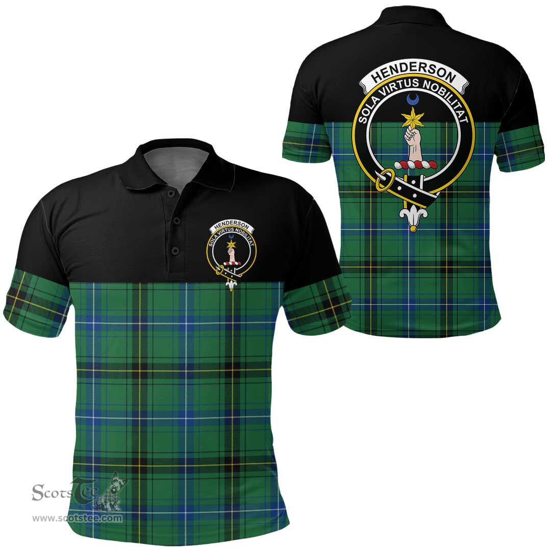 Scottish Henderson Ancient Clan Tartan Polo Shirt - Golf Special Style Scottish Plaid Tartan Plaid