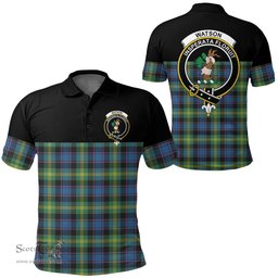 Scottish Watson Ancient Clan Tartan Polo Shirt - Golf Special Style Scottish Plaid Tartan Plaid