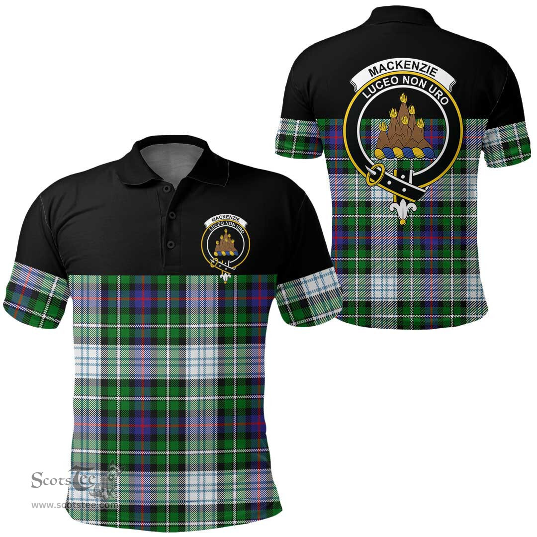 Scottish MacKenzie Dress Modern Clan Tartan Polo Shirt - Golf Special Style Scottish Plaid Tartan Plaid