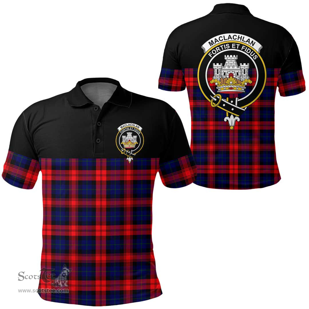 Scottish MacLachlan Modern Clan Tartan Polo Shirt - Golf Special Style Scottish Plaid Tartan Plaid
