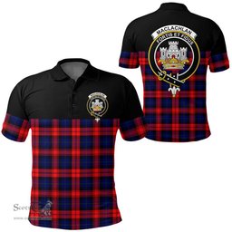 Scottish MacLachlan Modern Clan Tartan Polo Shirt - Golf Special Style Scottish Plaid Tartan Plaid