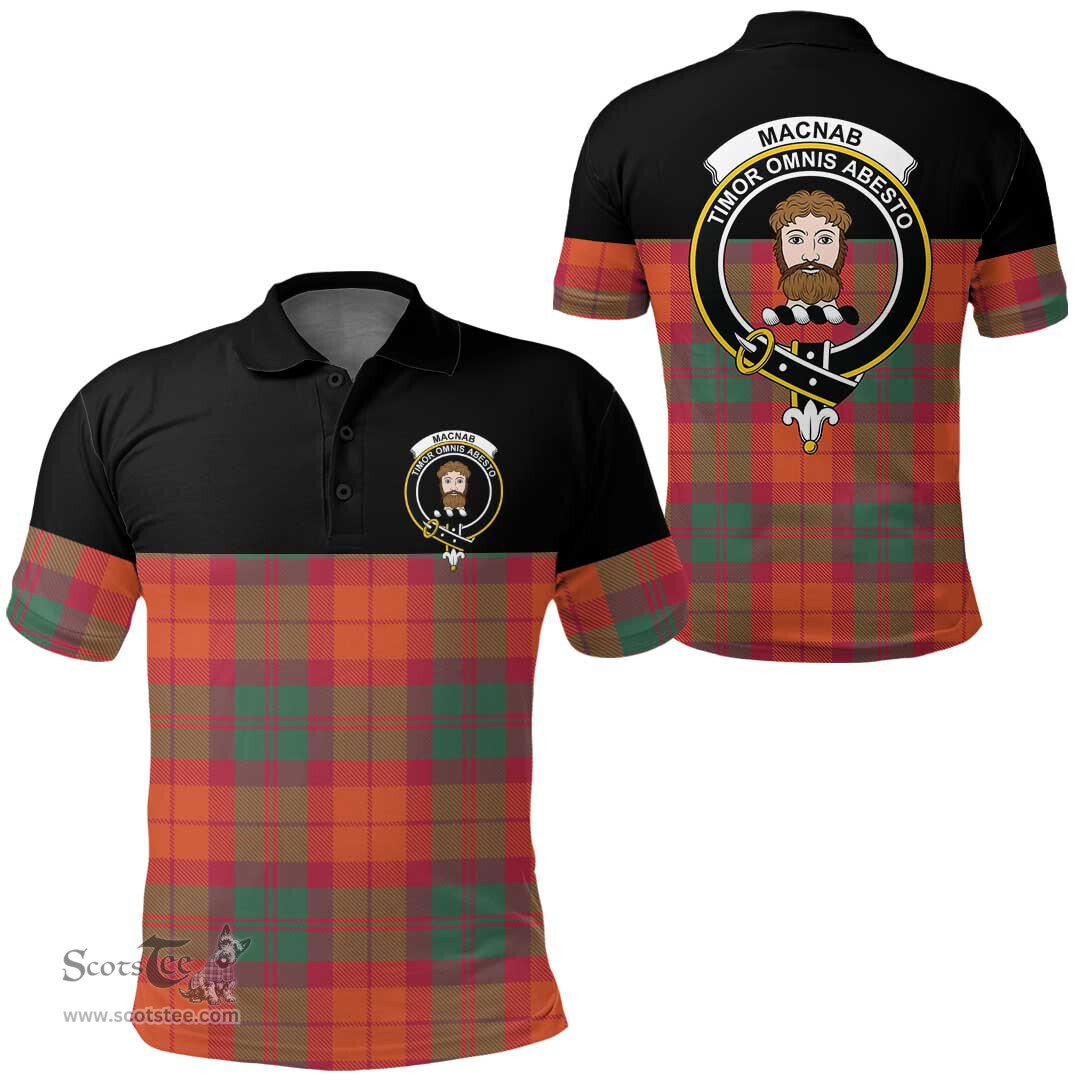 Scottish MacNab Ancient Clan Tartan Polo Shirt - Golf Special Style Scottish Plaid Tartan Plaid