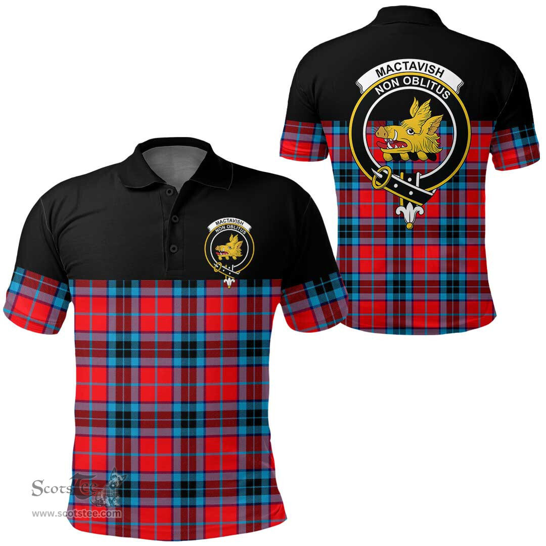 Scottish MacTavish Modern Clan Tartan Polo Shirt - Golf Special Style Scottish Plaid Tartan Plaid