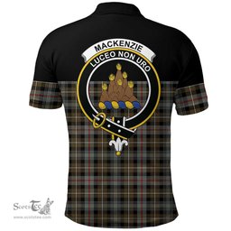 Scottish MacKenzie Weathered Clan Tartan Polo Shirt - Golf Special Style Scottish Plaid Tartan Plaid