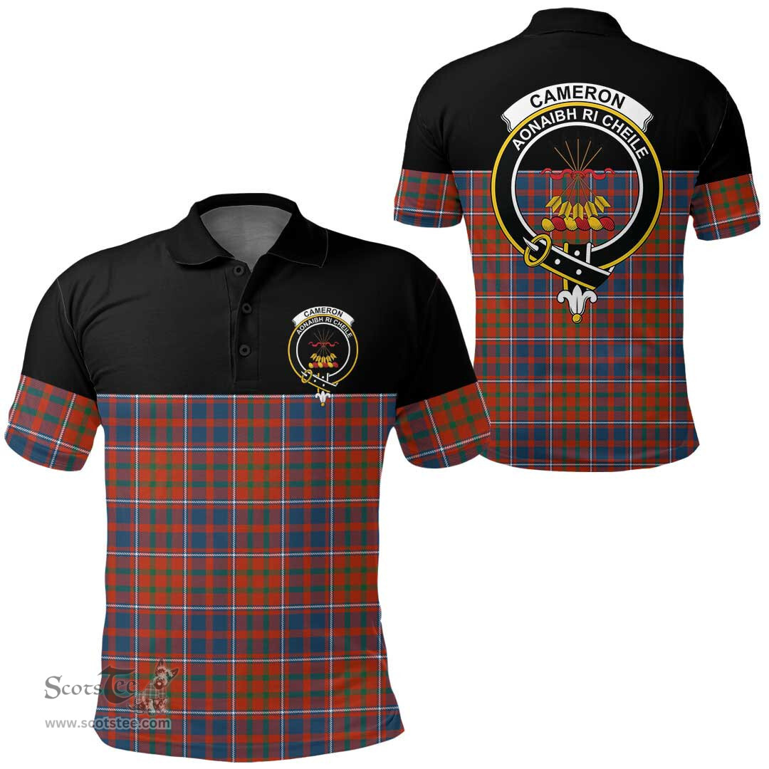 Scottish Cameron of Lochiel Ancient Clan Tartan Polo Shirt - Golf Special Style Scottish Plaid Tartan Plaid