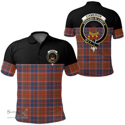 Scottish Cameron of Lochiel Ancient Clan Tartan Polo Shirt - Golf Special Style Scottish Plaid Tartan Plaid