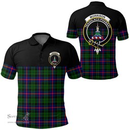 Scottish Morrison Modern Clan Tartan Polo Shirt - Golf Special Style Scottish Plaid Tartan Plaid