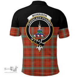 Scottish Morrison Red Ancient Clan Tartan Polo Shirt - Golf Special Style Scottish Plaid Tartan Plaid