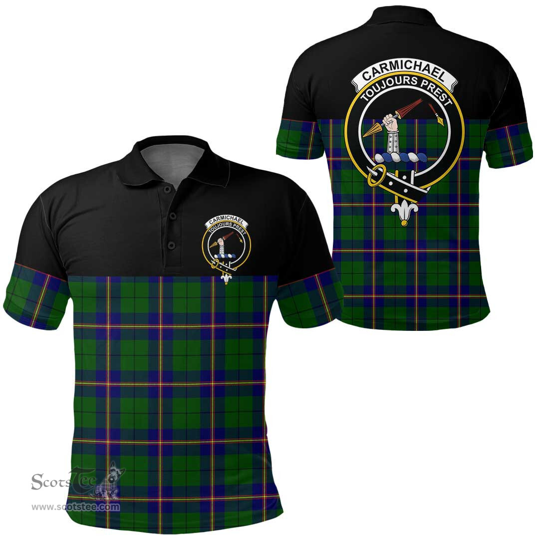Scottish Carmichael Modern Clan Tartan Polo Shirt - Golf Special Style Scottish Plaid Tartan Plaid