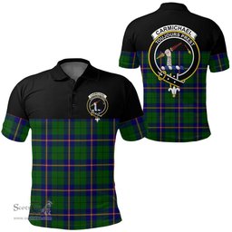 Scottish Carmichael Modern Clan Tartan Polo Shirt - Golf Special Style Scottish Plaid Tartan Plaid