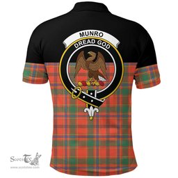 Scottish Munro Ancient Clan Tartan Polo Shirt - Golf Special Style Scottish Plaid Tartan Plaid