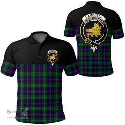 Scottish Campbell of Cawdor Modern Clan Tartan Polo Shirt - Golf Special Style Scottish Plaid Tartan Plaid
