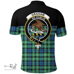 Scottish Graham of Montrose Ancient Clan Tartan Polo Shirt - Golf Special Style Scottish Plaid Tartan Plaid