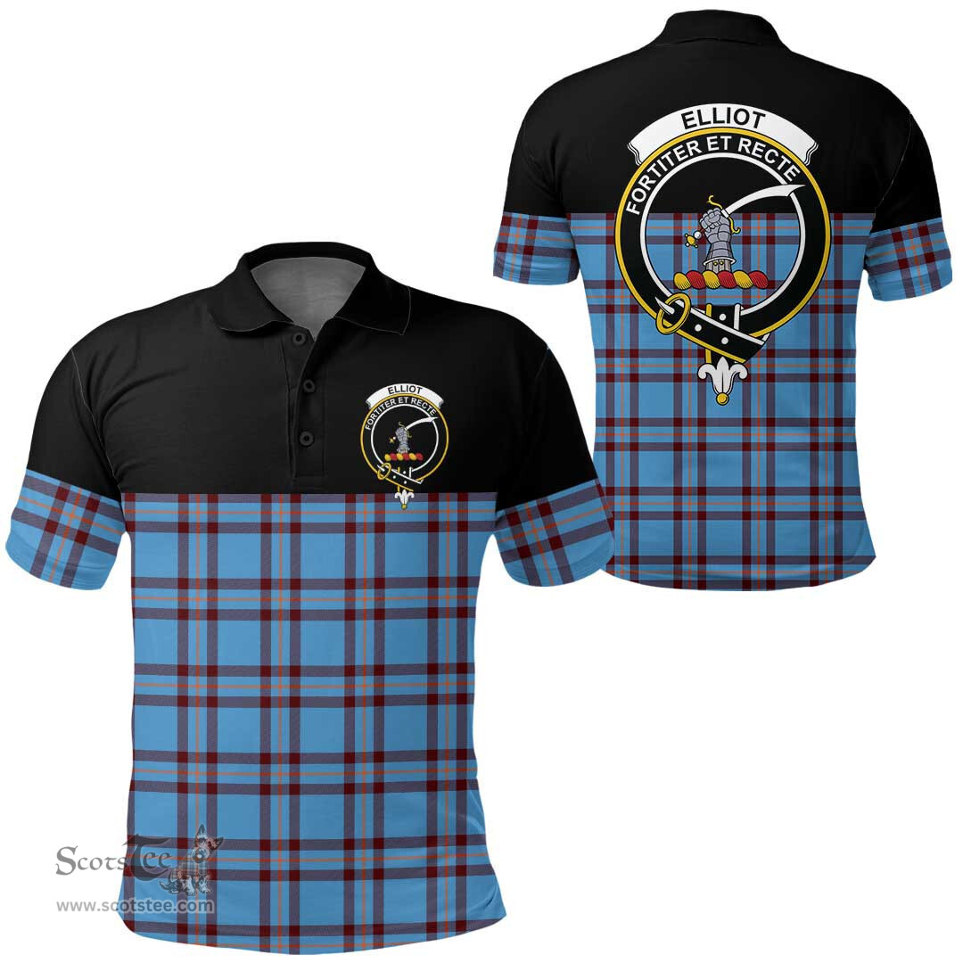 Scottish Elliot Ancient Clan Tartan Polo Shirt - Golf Special Style Scottish Plaid Tartan Plaid