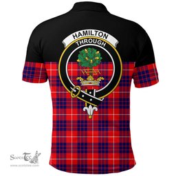 Scottish Hamilton Modern Clan Tartan Polo Shirt - Golf Special Style Scottish Plaid Tartan Plaid