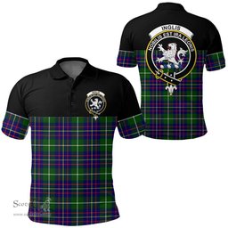 Scottish Inglis Modern Clan Tartan Polo Shirt - Golf Special Style Scottish Plaid Tartan Plaid
