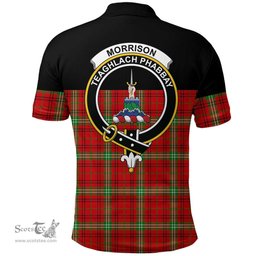 Scottish Morrison Red Modern Clan Tartan Polo Shirt - Golf Special Style Scottish Plaid Tartan Plaid