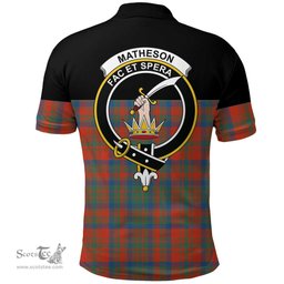Scottish Matheson Ancient Clan Tartan Polo Shirt - Golf Special Style Scottish Plaid Tartan Plaid