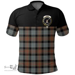 Scottish Gunn Weathered Clan Tartan Polo Shirt - Golf Special Style Scottish Plaid Tartan Plaid