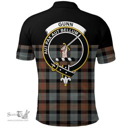 Scottish Gunn Weathered Clan Tartan Polo Shirt - Golf Special Style Scottish Plaid Tartan Plaid
