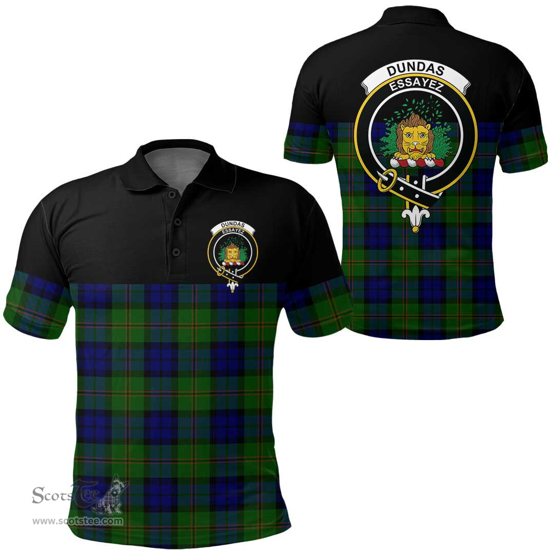 Scottish Dundas Modern 02 Clan Tartan Polo Shirt - Golf Special Style Scottish Plaid Tartan Plaid
