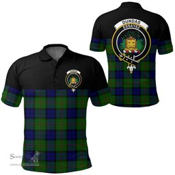 Scottish Dundas Modern 02 Clan Tartan Polo Shirt - Golf Special Style Scottish Plaid Tartan Plaid