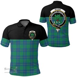 Scottish Irvine Ancient Clan Tartan Polo Shirt - Golf Special Style Scottish Plaid Tartan Plaid