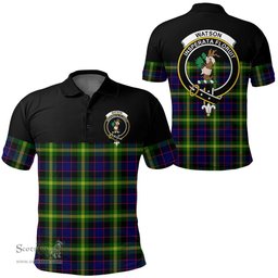 Scottish Watson Modern Clan Tartan Polo Shirt - Golf Special Style Scottish Plaid Tartan Plaid