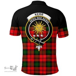 Scottish Kerr Modern Clan Tartan Polo Shirt - Golf Special Style Scottish Plaid Tartan Plaid