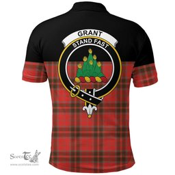 Scottish Grant Weathered Clan Tartan Polo Shirt - Golf Special Style Scottish Plaid Tartan Plaid