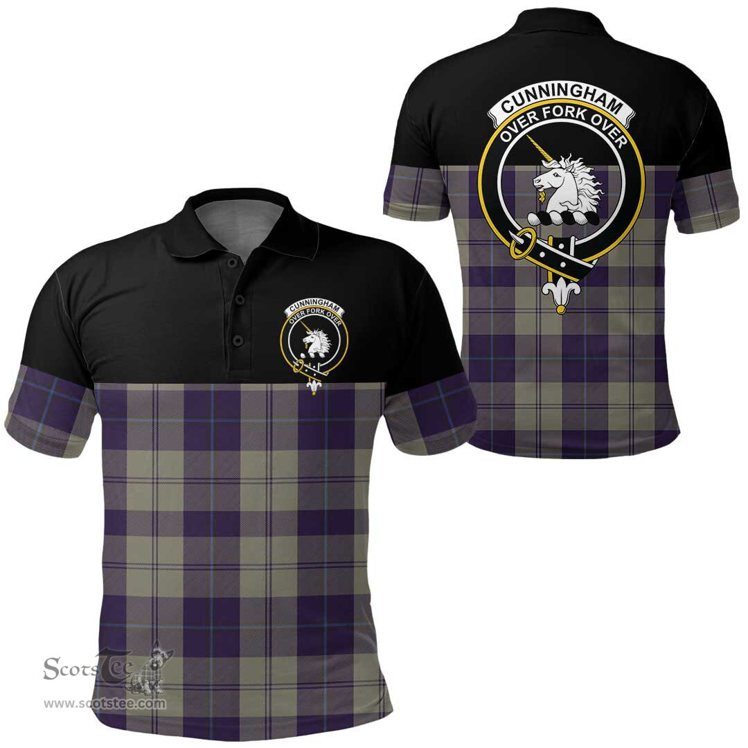Scottish Cunningham Dress Blue Dancers Clan Tartan Polo Shirt - Golf Special Style Scottish Plaid Tartan Plaid