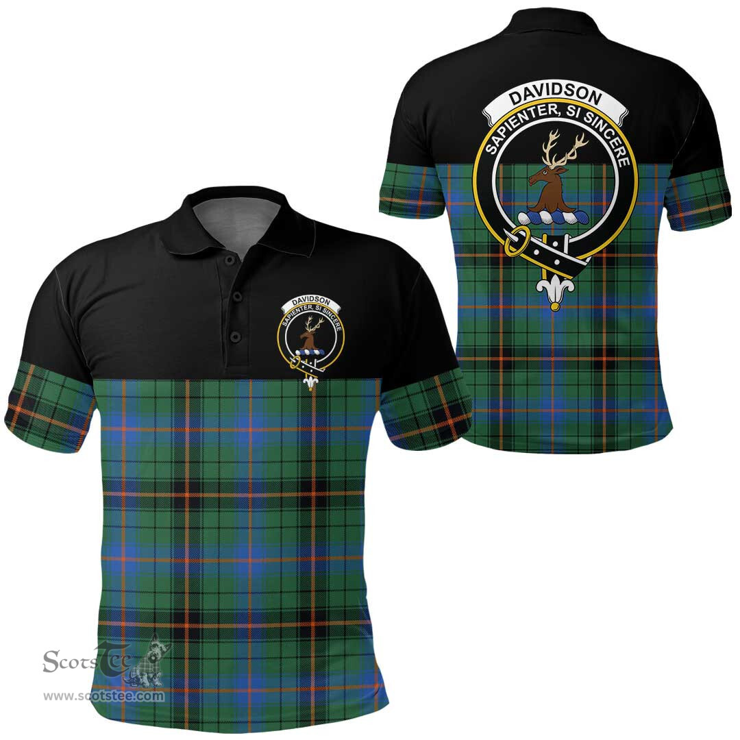 Scottish Davidson Ancient Clan Tartan Polo Shirt - Golf Special Style Scottish Plaid Tartan Plaid