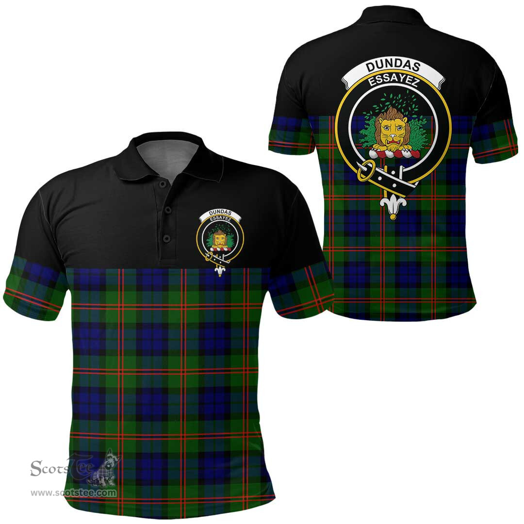 Scottish Dundas Modern Clan Tartan Polo Shirt - Golf Special Style Scottish Plaid Tartan Plaid