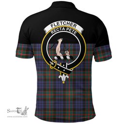 Scottish Fletcher of Dunans Clan Tartan Polo Shirt - Golf Special Style Scottish Plaid Tartan Plaid