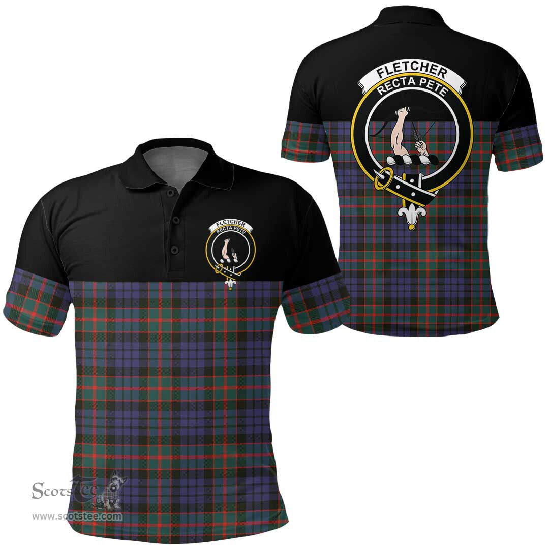 Scottish Fletcher of Dunans Clan Tartan Polo Shirt - Golf Special Style Scottish Plaid Tartan Plaid
