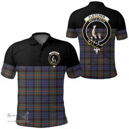 Scottish Fletcher of Dunans Clan Tartan Polo Shirt - Golf Special Style Scottish Plaid Tartan Plaid