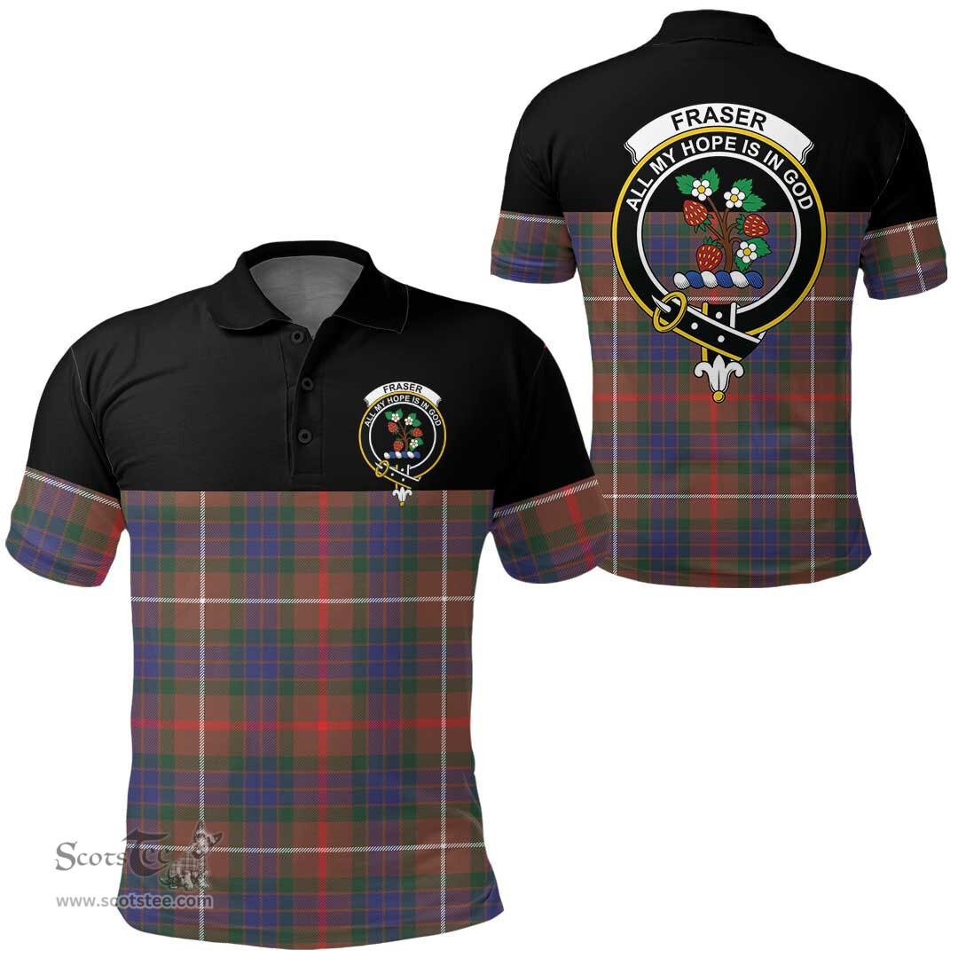 Scottish Fraser Hunting Modern Clan Tartan Polo Shirt - Golf Special Style Scottish Plaid Tartan Plaid