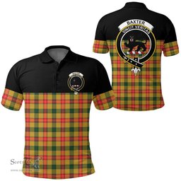 Scottish Baxter Modern Clan Tartan Polo Shirt - Golf Special Style Scottish Plaid Tartan Plaid