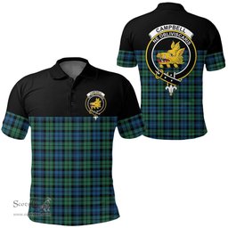 Scottish Campbell Ancient 02 Clan Tartan Polo Shirt - Golf Special Style Scottish Plaid Tartan Plaid