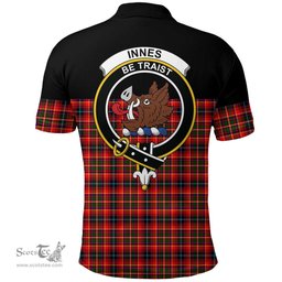Scottish Innes Modern Clan Tartan Polo Shirt - Golf Special Style Scottish Plaid Tartan Plaid
