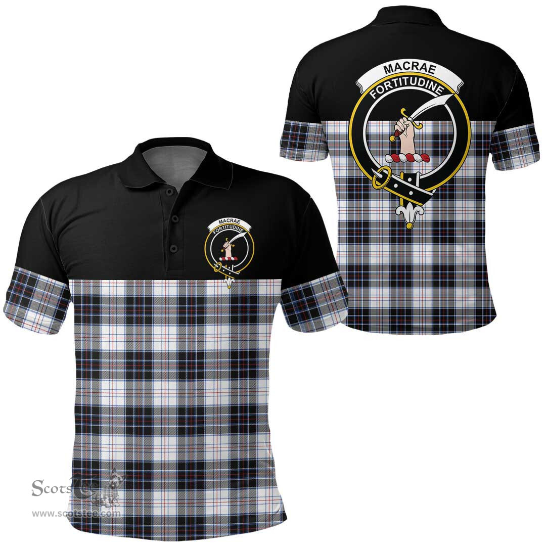 Scottish MacRae Dress Modern Clan Tartan Polo Shirt - Golf Special Style Scottish Plaid Tartan Plaid