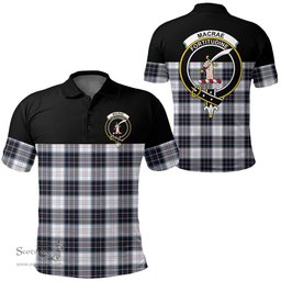 Scottish MacRae Dress Modern Clan Tartan Polo Shirt - Golf Special Style Scottish Plaid Tartan Plaid