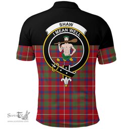Scottish Shaw Red Modern Clan Tartan Polo Shirt - Golf Special Style Scottish Plaid Tartan Plaid