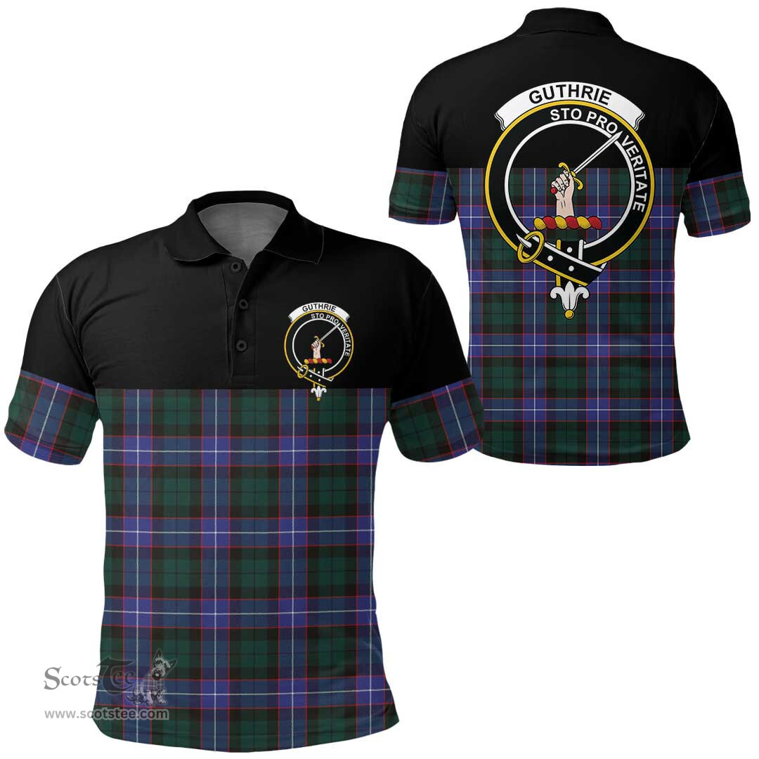 Scottish Guthrie Modern Clan Tartan Polo Shirt - Golf Special Style Scottish Plaid Tartan Plaid