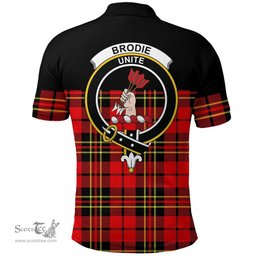 Scottish Brodie Modern Clan Tartan Polo Shirt - Golf Special Style Scottish Plaid Tartan Plaid