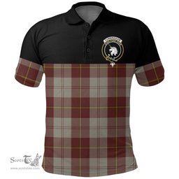 Scottish Cunningham Burgundy Dancers Clan Tartan Polo Shirt - Golf Special Style Scottish Plaid Tartan Plaid