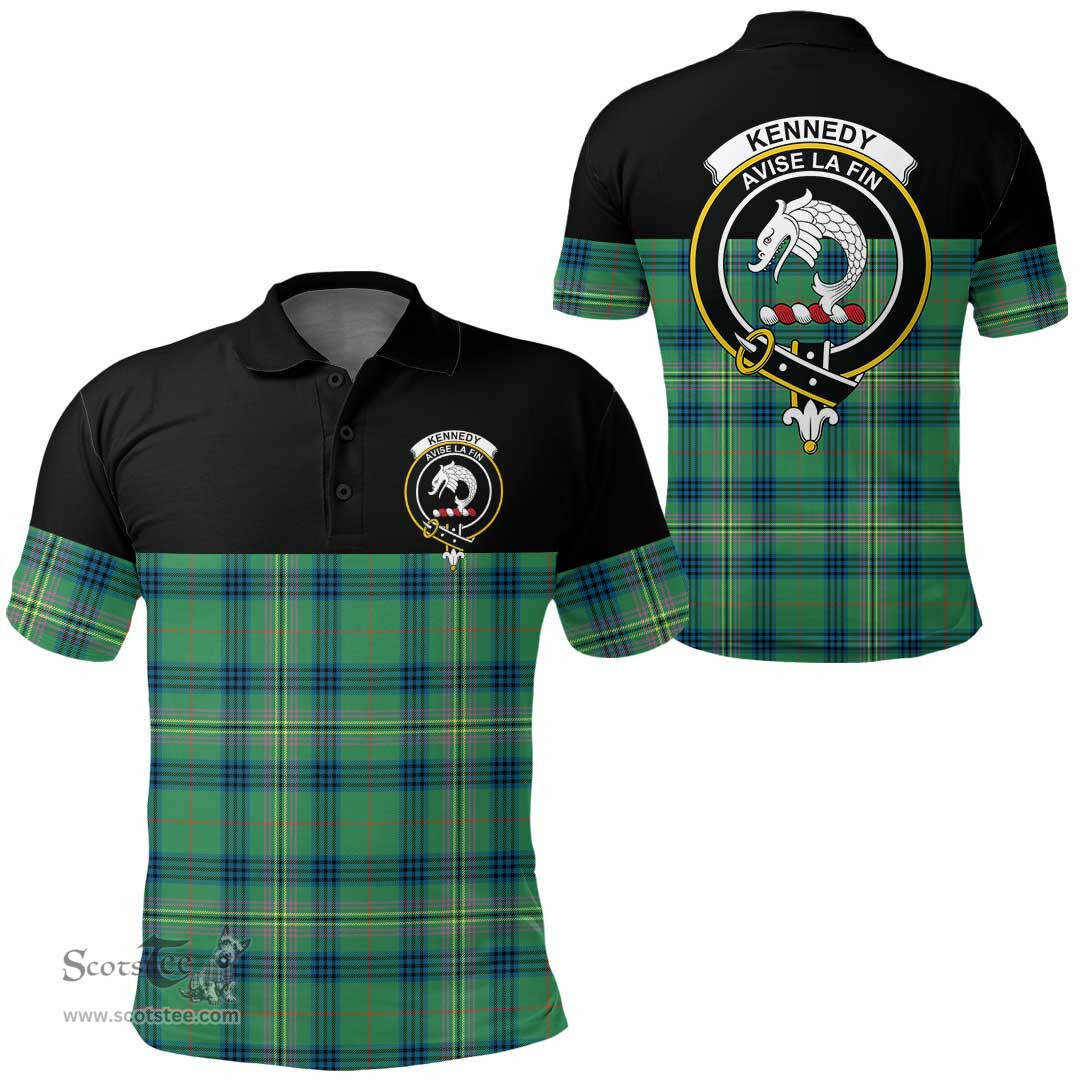 Scottish Kennedy Ancient Clan Tartan Polo Shirt - Golf Special Style Scottish Plaid Tartan Plaid