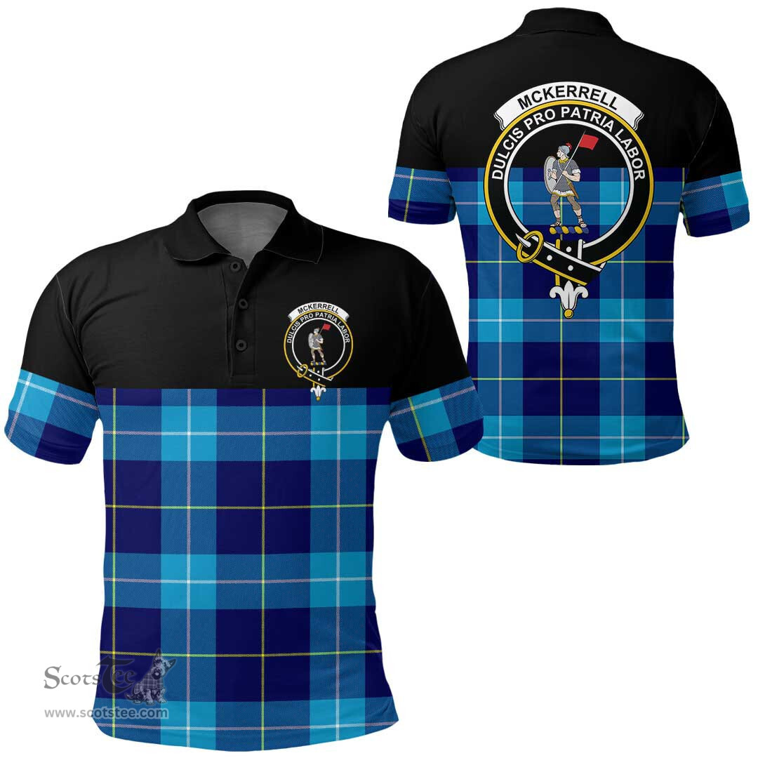 Scottish McKerrell Clan Tartan Polo Shirt - Golf Special Style Scottish Plaid Tartan Plaid