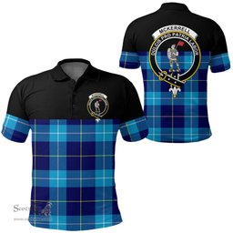 Scottish McKerrell Clan Tartan Polo Shirt - Golf Special Style Scottish Plaid Tartan Plaid